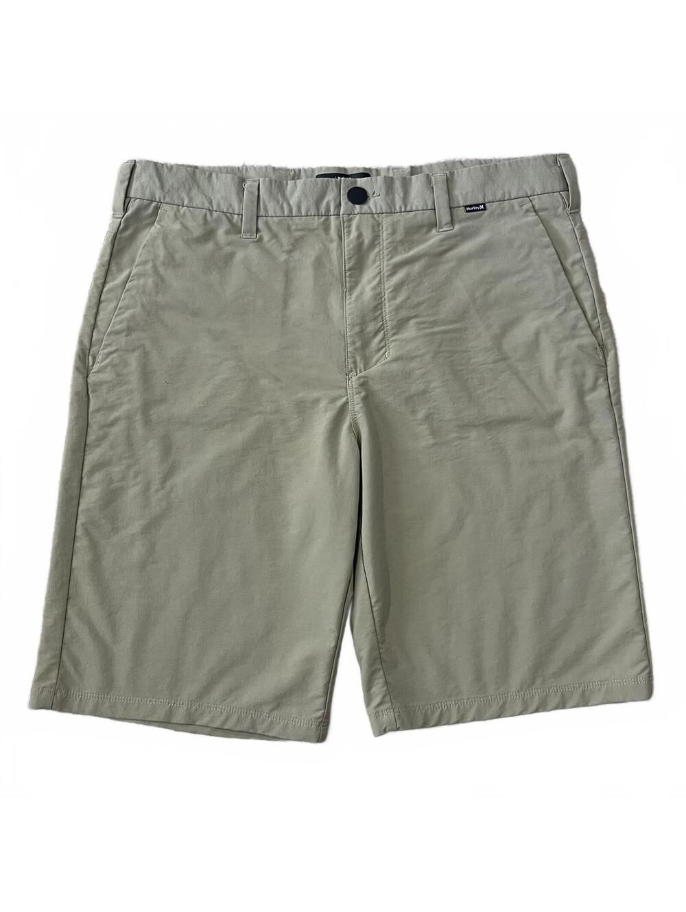 Hurley Nike Dri Fit Mens Khaki Brown Shorts Size 33 (flaw)